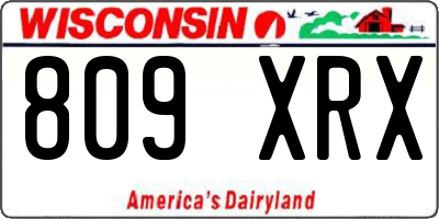 WI license plate 809XRX