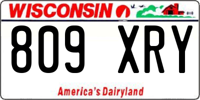 WI license plate 809XRY