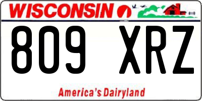 WI license plate 809XRZ