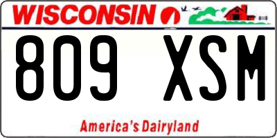 WI license plate 809XSM