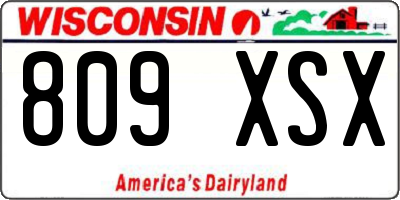 WI license plate 809XSX