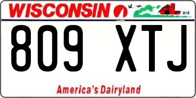 WI license plate 809XTJ