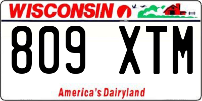 WI license plate 809XTM