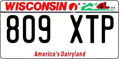 WI license plate 809XTP