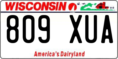 WI license plate 809XUA