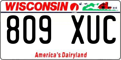 WI license plate 809XUC