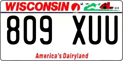 WI license plate 809XUU
