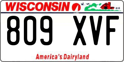 WI license plate 809XVF