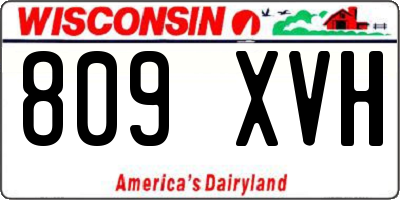 WI license plate 809XVH