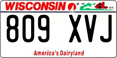 WI license plate 809XVJ