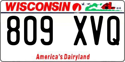 WI license plate 809XVQ