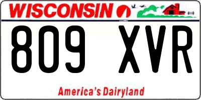 WI license plate 809XVR