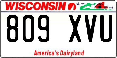 WI license plate 809XVU