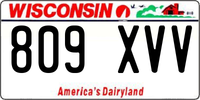 WI license plate 809XVV