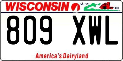 WI license plate 809XWL