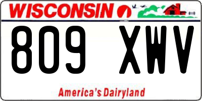 WI license plate 809XWV