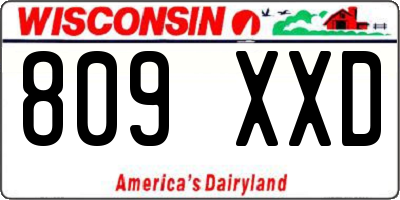 WI license plate 809XXD