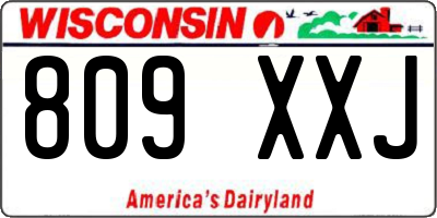 WI license plate 809XXJ