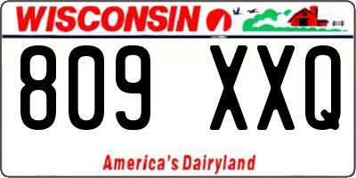 WI license plate 809XXQ