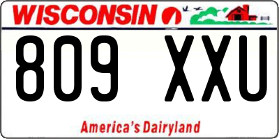 WI license plate 809XXU