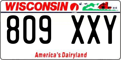 WI license plate 809XXY