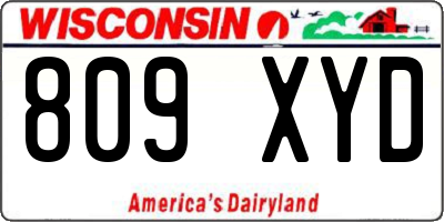 WI license plate 809XYD