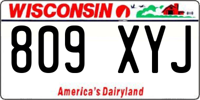 WI license plate 809XYJ