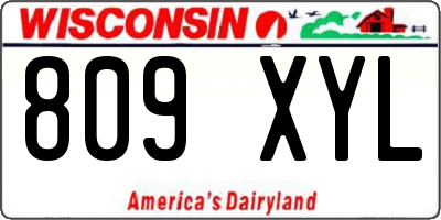 WI license plate 809XYL
