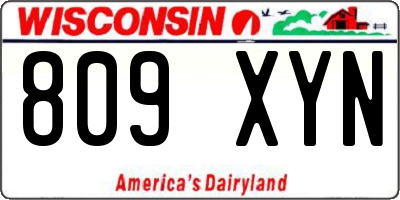 WI license plate 809XYN
