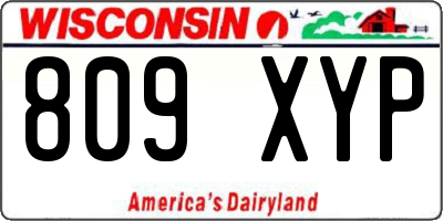 WI license plate 809XYP