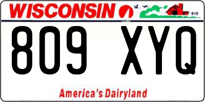WI license plate 809XYQ