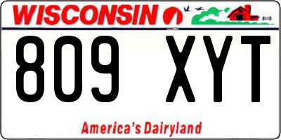 WI license plate 809XYT