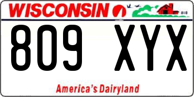 WI license plate 809XYX