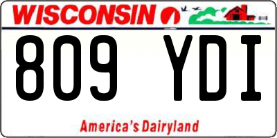WI license plate 809YDI