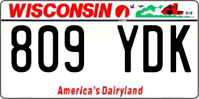 WI license plate 809YDK
