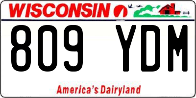 WI license plate 809YDM