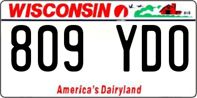 WI license plate 809YDO