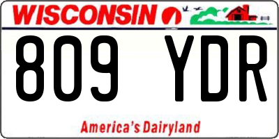 WI license plate 809YDR