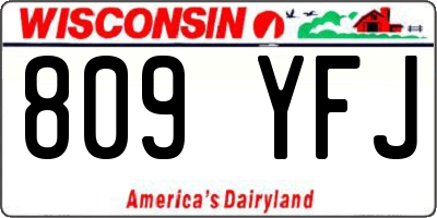WI license plate 809YFJ