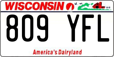 WI license plate 809YFL