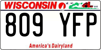 WI license plate 809YFP