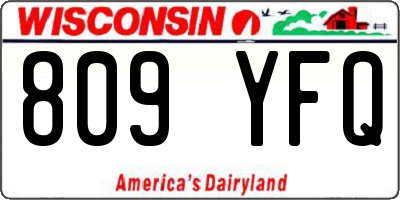 WI license plate 809YFQ