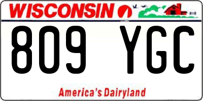 WI license plate 809YGC