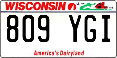 WI license plate 809YGI