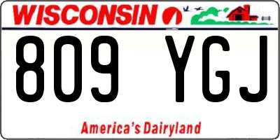 WI license plate 809YGJ