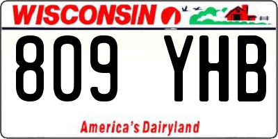WI license plate 809YHB