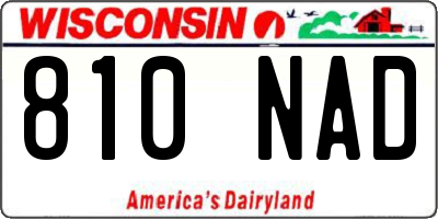 WI license plate 810NAD