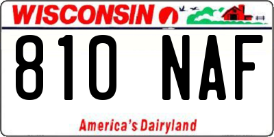 WI license plate 810NAF