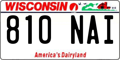 WI license plate 810NAI