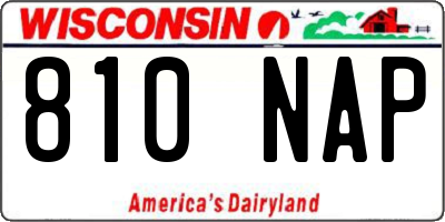 WI license plate 810NAP